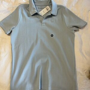 NWT- Abercrombie boys Light Blue pique Polo Shirt 13/14